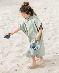 Terra Hooded Poncho Youth - Sage