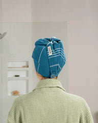 Classic Hair Towel - Teal Blue