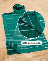 Border Classic Stripe Poncho - Red / Navy
