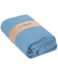 Micro Waffle Shower Curtain - Slate Blue