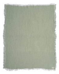 Little Fishies Gauze Receiving Blanket - Sage